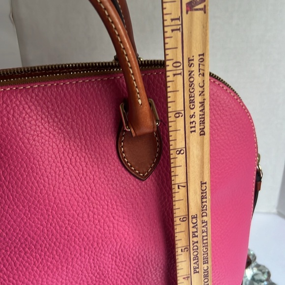 Dooney & Bourke Pink Pebbled Leather Zip Dome Satchel Crossbody bag - Picture 11 of 14